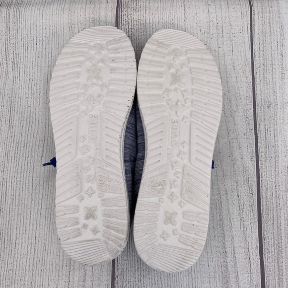 Hey Dude Wally Stretch Fleece Mens 13 Navy White Moc Toe Loafers Shoes Loafers main image 5